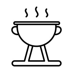 Barbecue Icon Logo Design Vector Template Illustration Sign And Symbol Pixels Perfect