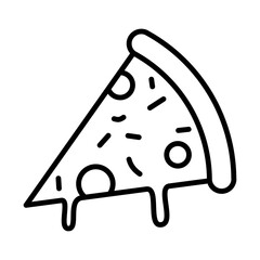 Pizza Icon Logo Design Vector Template Illustration Sign And Symbol Pixels Perfect