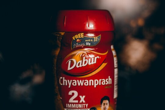 Dabur product Chyawanprash India made healthy food, Ayurvedic health supplement