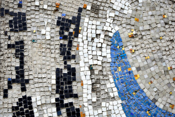 Mosaic background. Old wall background