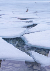 frozen lake in Patagonia Argentina