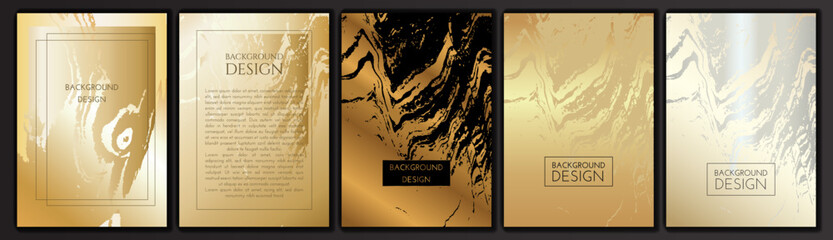 Gold Marble Background Design with Stone Texture. Black Luxury Gradient Template