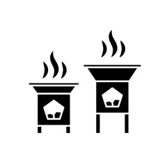 Charcoal or firewood grill icon
