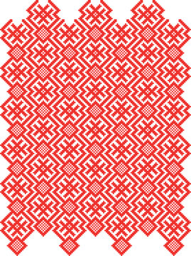 Vector national Belarusian pattern isolated on white background.