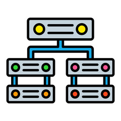 Servers Filled Line Icon