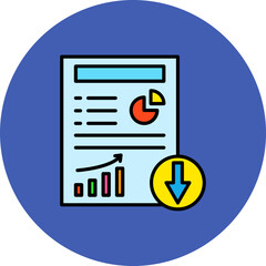 Download Multicolor Circle Filled Line Icon