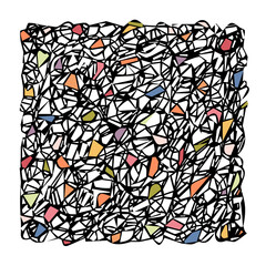 Сolorful and different shaped elements in doodle style as background, texture, pattern. Freehand drawing. Doodle. Hand Drawn. Trendy colors.	