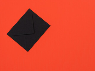 black letter on orange background