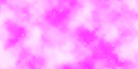 Light Pink vector template with neon stars.