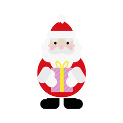 santa claus with gift