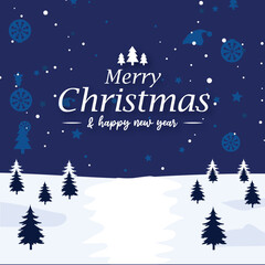 Beautiful merry Christmas banner design