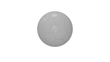 Obraz premium White soccer shiny leather ball isolated on transparent background. Football concept. Sport. 3D render