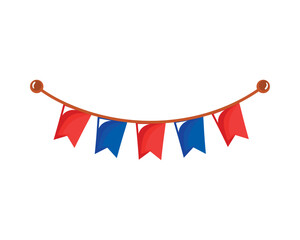 Fototapeta premium blue and red garlands