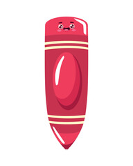 red crayon school supply kawaii