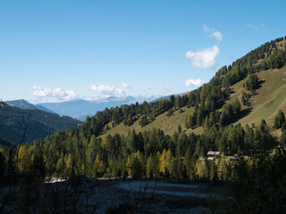 Along the meadows surrounding La Villa. Dolomites, Trentino-Alto Adige region, Italy.