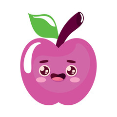purple apple kawaii