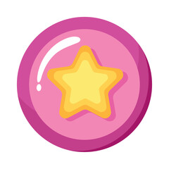 star in pink button