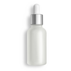 white plastic bottle isolated
