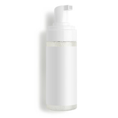 white plastic bottle isolated