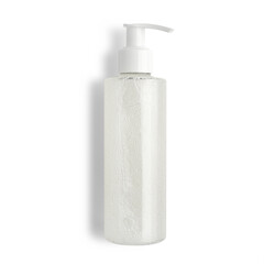 white plastic bottle isolated on white