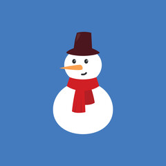 Snowman icon. Entertainment for the winter holidays. Christmas and New Year.