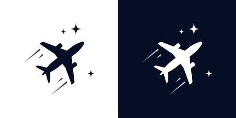 Airplane line icon. Air transport, navigate, fly, private, military, cargo, travel, pilot, traffic, blades, passengers. Technology concept. Vector line icon for Business and Advertising