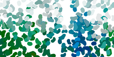 Light green vector texture with memphis shapes.