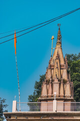 Architectural details in the buildings that one visits in the city of Varanasi.
