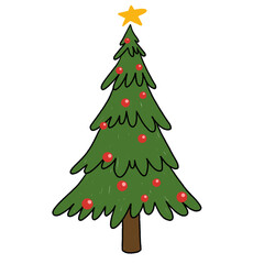 Cristmas tree. New Year, Christmas. PNG format without background