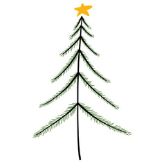 Cristmas tree. New Year, Christmas. PNG format without background
