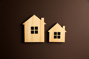 Wooden models of houses