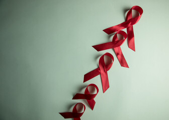 red ribbons for aids