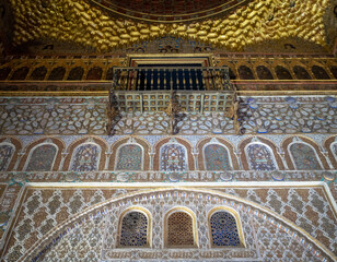 Fototapeta na wymiar The Hall of Ambassadors, Alcazar of Seville