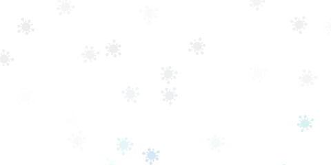 Fototapeta premium Light pink, blue vector background with covid-19 symbols.