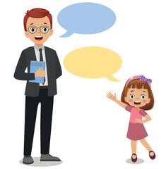 classroom teacher and cute students