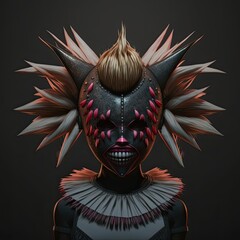 Evil little monster concept character art design. 3d render isolated on black. 