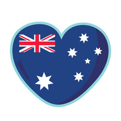 australian flag heart