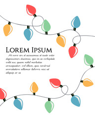 illustration of an background with garland