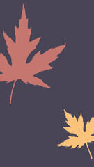 Fall season story template with maple leaves. Seasonal autumn vertical banner - 548353708