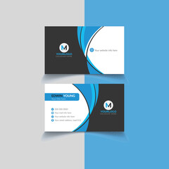 Unique modern stylish business card template design vector