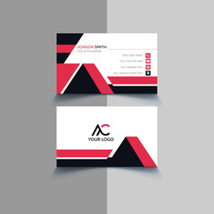 Unique modern stylish business card template design vector