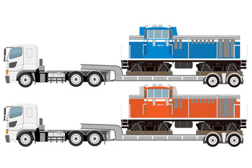 機関車輸送トラック © まんもす
