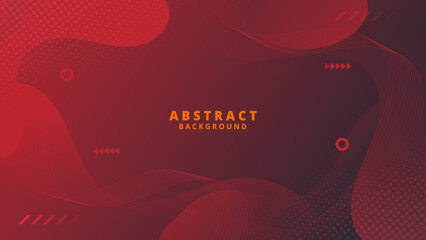Abstract Red liquid background. Modern background design. gradient color. Dynamic Waves. Fluid shapes composition. Fit for website, banners, wallpapers, brochure, posters