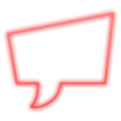 Neon Light Speech Bubble Icon | Retro | 80s Disco