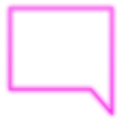 Neon Light Speech Bubble Icon | Retro | 80s Disco