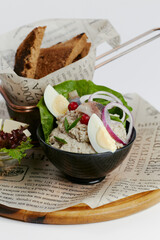 pate with vegetables and toasted bread