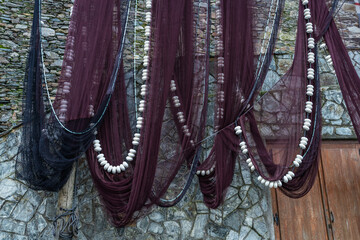 View of Luanco beach, summer resort, in Asturias, Spain.