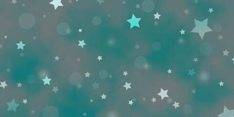 Fototapeta na wymiar Light BLUE vector backdrop with circles, stars.