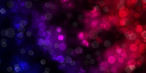 Dark Purple, Pink vector template with circles.