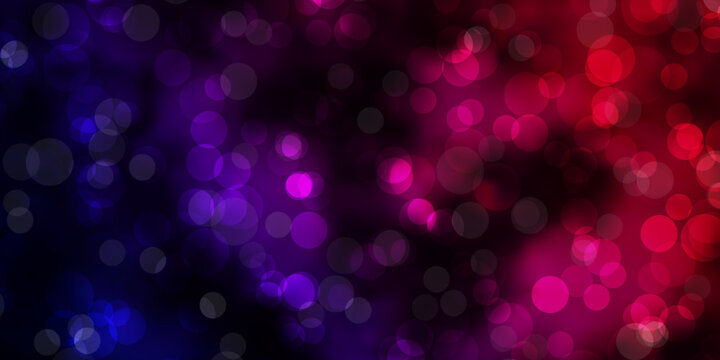 Dark Purple, Pink vector template with circles.